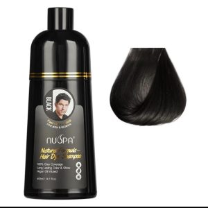 NUSPA Natural Formula Hair Dye Shampoo Black 400ml
